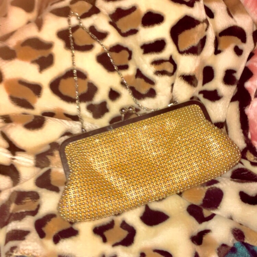 Sparkly Gold Clutch/Cross body/Mini Purse